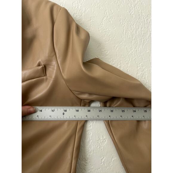 Joie Boyfriend Oversized Vegan Leather 2 Button Blazer Coat Jacket M - Picture 8 of 8